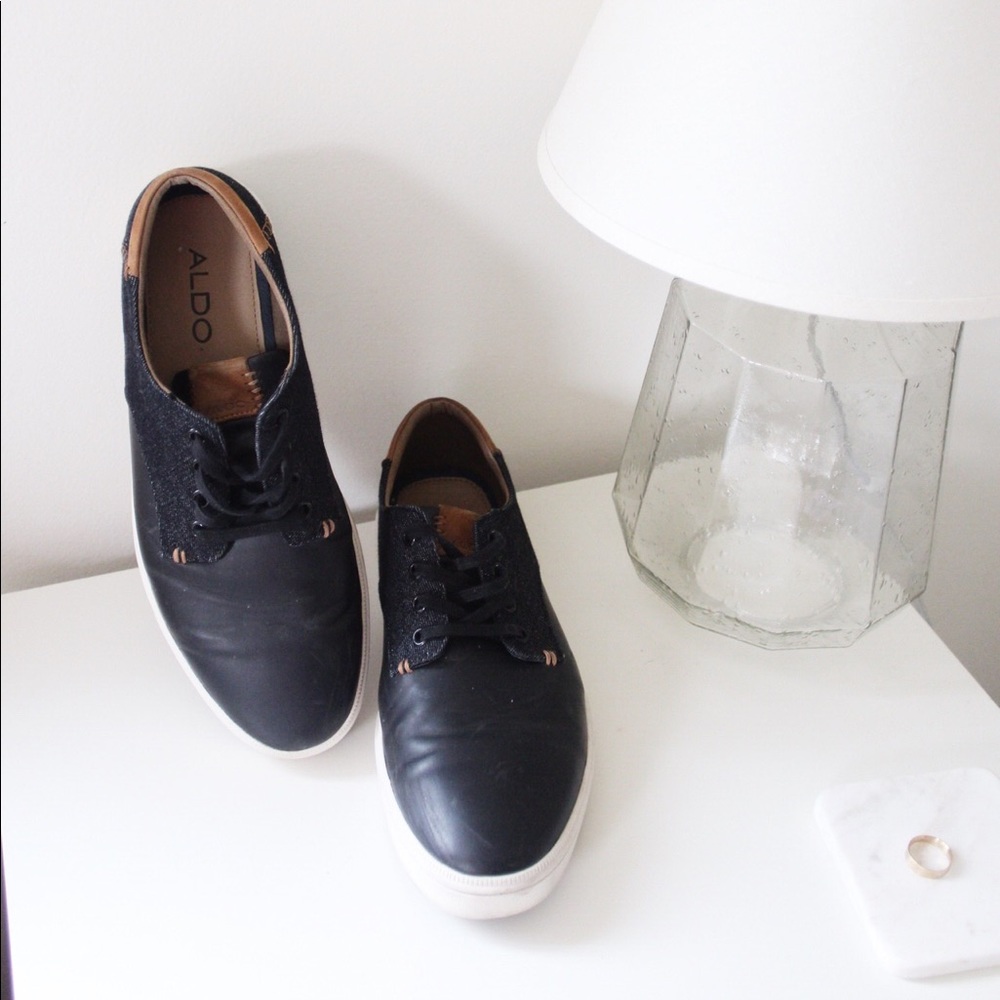 Aldo Men’s Black Low Tops